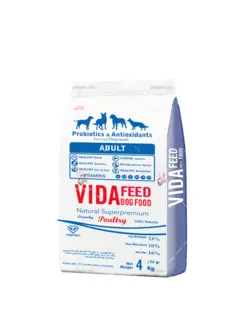 غذای خشک سگ بالغ ویدا فید طعم مرغ و سبزیجات (۴ و ۱۰ کیلویی) | VidaFEED Adult Dog with Poultry