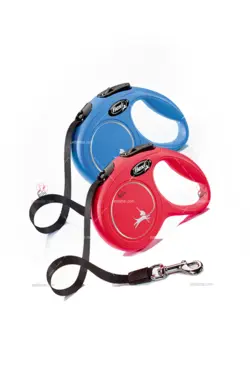 بند قلاده ۳ متری نواری مدل نیو کلاسیک XS فلکسی | Flexi Dog Retractable Cord Leash XS Model