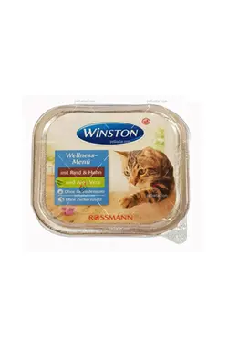 ووم گربه وینستون با طعم گوشت گاو، مرغ و آلوئه ورا ۱۰۰ گرمی | Winston Beef & Chicken and Aloevera