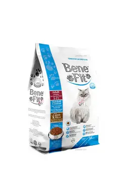 غذای خشک هربال گربه بنفیت با طعم بره و برنج ۱.۵ کیلویی | BeneFit Cat Hair Ball Control