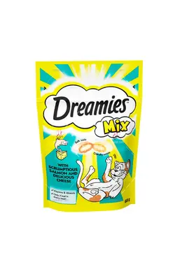 تشویقی گربه دریمز میکس سالمون و پنیر | Dreamies Cat Treat with Salmon & Cheese