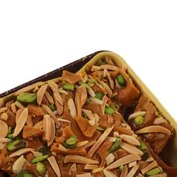 سوهان عسلی تخت جعبه فلزی