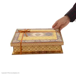 گز لقمه مخلوط پسته و بادام 28 درصد جعبه طرح خاتم