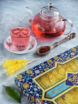 نبات چوبی نی دار زعفرانی جعبه مقوایی