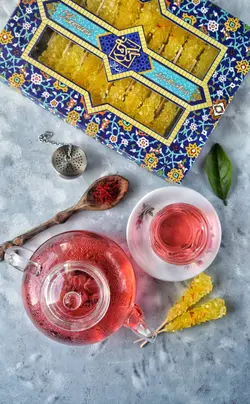 نبات چوبی نی دار زعفرانی جعبه مقوایی