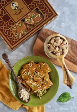 سوهان عسلی تخت جعبه مقوایی