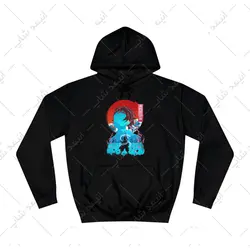 هودی مشکی طرح انیمه Demon Slayer کد 4