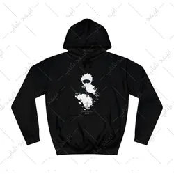 هودی مشکی طرح انیمه jujutsu kaisen طرح گوجو ساتورو