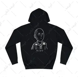 هودی مشکی طرح انیمه one punch man