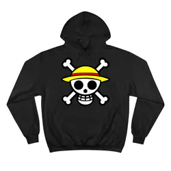 هودی مشکی طرح انیمه one piece