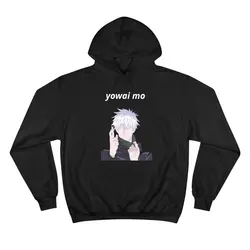 هودی مشکی طرح انیمه jujutsu kaisen