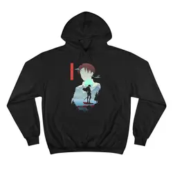 هودی مشکی طرح انیمه attack on titan