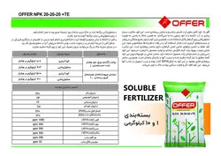 کود کامل سه بیست 20_20_20 NPK آفر (1 کیلوگرم)