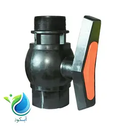 شیر توپی یکسر نر یکسر ماده دسته پلیمری 3*3 آب آفرین