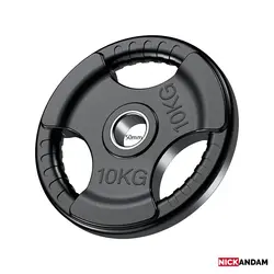 خرید وزنه هالتر 10کیلویی تمام لاستیک فرمونی سوراخ 50mm - نیک اندام