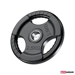 خرید وزنه هالتر 2.5کیلویی تمام لاستیک فرمونی سوراخ 50mm - نیک اندام