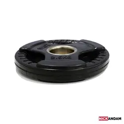 خرید وزنه هالتر 2.5کیلویی تمام لاستیک فرمونی سوراخ 50mm - نیک اندام