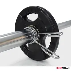 خرید وزنه هالتر 2.5کیلویی تمام لاستیک فرمونی سوراخ 50mm - نیک اندام