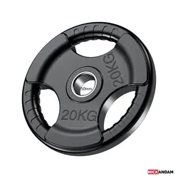 خرید وزنه هالتر 20کیلویی تمام لاستیک فرمونی سوراخ 50mm - نیک اندام