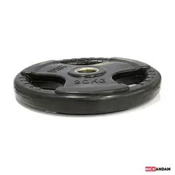 خرید وزنه هالتر 20کیلویی تمام لاستیک فرمونی سوراخ 50mm - نیک اندام