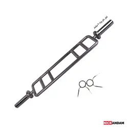 خرید میله هالتر چکشی 120 سانت باشگاهی آستین دار 50mm - نیک اندام