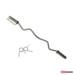 خرید میله هالتر خم 150 سانت باشگاهی آستین دار 50mm - نیک اندام