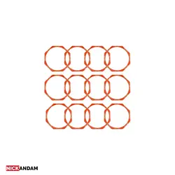 حلقه چابکی بسته 12 عددی شش ضلعی - نیک اندام