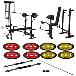 دستگاه بدنسازی میز پرس 42کاره +ست کامل