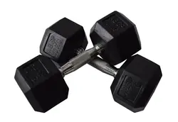 دمبل بدنسازی مدل شش ضلعی 10 کیلوگرمی بسته دو عددی