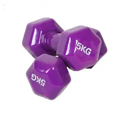 دمبل ایروبیک روکش دار 5 کیلویی (یک جفت)