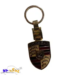 خرید و قیمت جاسوئیچی آرم خودرو پورشه طلایی | یدک جو خرید لوازم یدکی