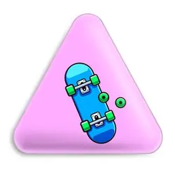 پیکسل خندالو طرح اسکیت برد مدل مثلثی کد 10027