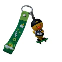 جاکلیدی زنانه مدل سلیکونی جوجه اردک اسکیت سوار