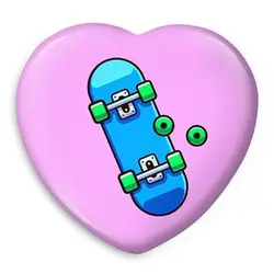 پیکسل خندالو طرح اسکیت برد مدل قلبی کد 10027