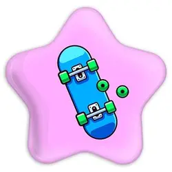 پیکسل خندالو طرح اسکیت برد مدل ستاره ای کد 10027