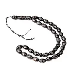 تسبیح مدل یسر حجاز طبیعی نقره کوب کد T_0344