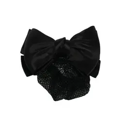 گیره مو زنانه مدل فرانسوی توردار طرح پاپیون و نگین کد 107001110