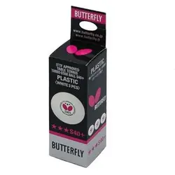 توپ پینگ پنگ باترفلای مدل S-40 NEW بسته 3 عددی