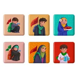 پیکسل خندالو مدل کودکانه محرم و اربعین امام حسین کد 2001A مجموعه 6 عددی