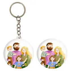 پیکسل خندالو مدل خانواده شاد کد 29054 به همراه جاکلیدی