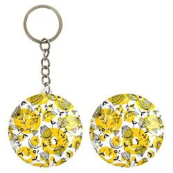 پیکسل خندالو مدل گل گلی کد 29064 به همراه جاکلیدی