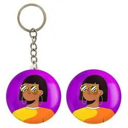 پیکسل خندالو مدل دختر قوی Girl Power کد 28942 به همراه جاکلیدی