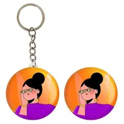 پیکسل خندالو مدل دختر قوی Girl Power کد 28943 به همراه جاکلیدی