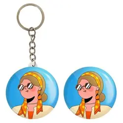 پیکسل خندالو مدل دختر قوی Girl Power کد 28945 به همراه جاکلیدی