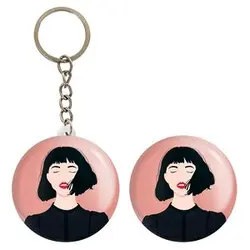 پیکسل خندالو مدل دختر قوی Girl Power کد 28950 به همراه جاکلیدی