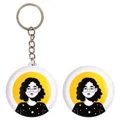 پیکسل خندالو مدل دختر قوی Girl Power کد 28956 به همراه جاکلیدی