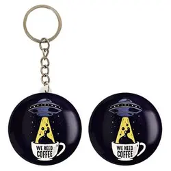 پیکسل خندالو مدل قهوه Coffee کد 21990 به همراه جاکلیدی