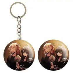 پیکسل خندالو مدل تاکینا و چیساتو انیمه لیکوریس ریکویل Lycoris Recoil کد 22987 به همراه جاکلیدی