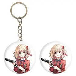 پیکسل خندالو مدل چیساتو انیمه لیکوریس ریکویل Lycoris Recoil کد 22996 به همراه جاکلیدی