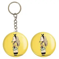 پیکسل خندالو مدل کورومی انیمه لیکوریس ریکویل Lycoris Recoil کد 22995 به همراه جاکلیدی